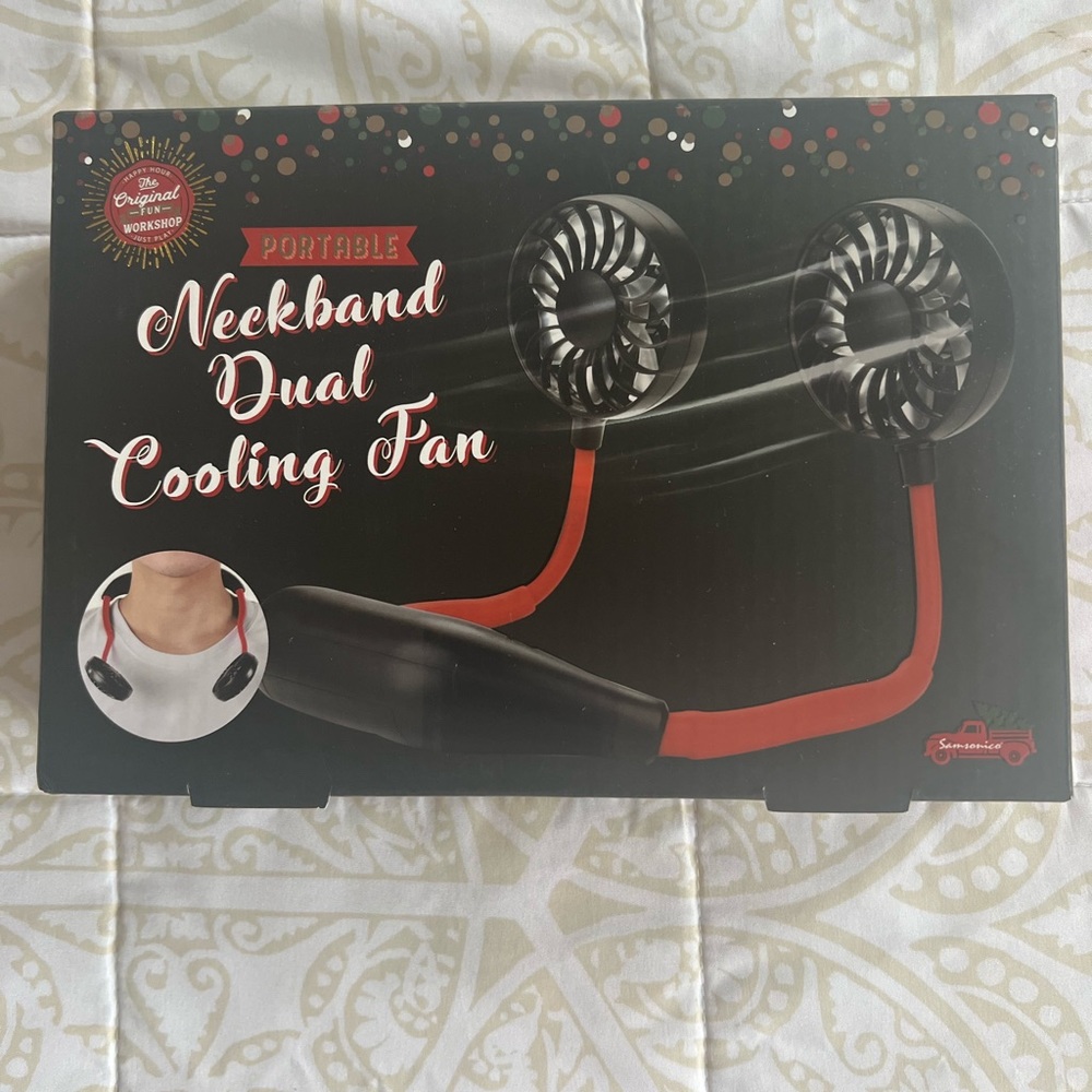 Neckband dual cooling fan